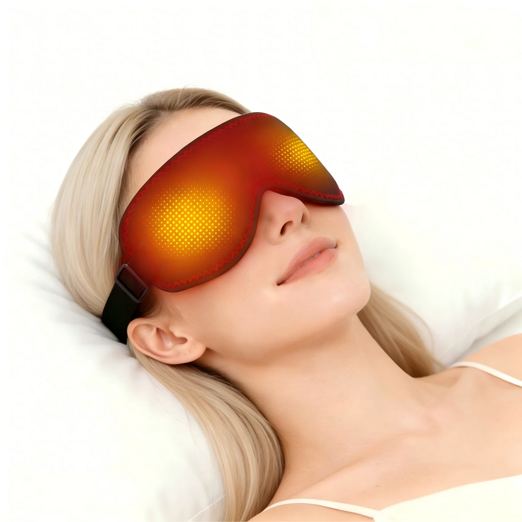 Heated Eye Mask for Dry Eyes | 3-Level Heat Therapy & Massage - Tidesmit Massage Cushion Tidesmit