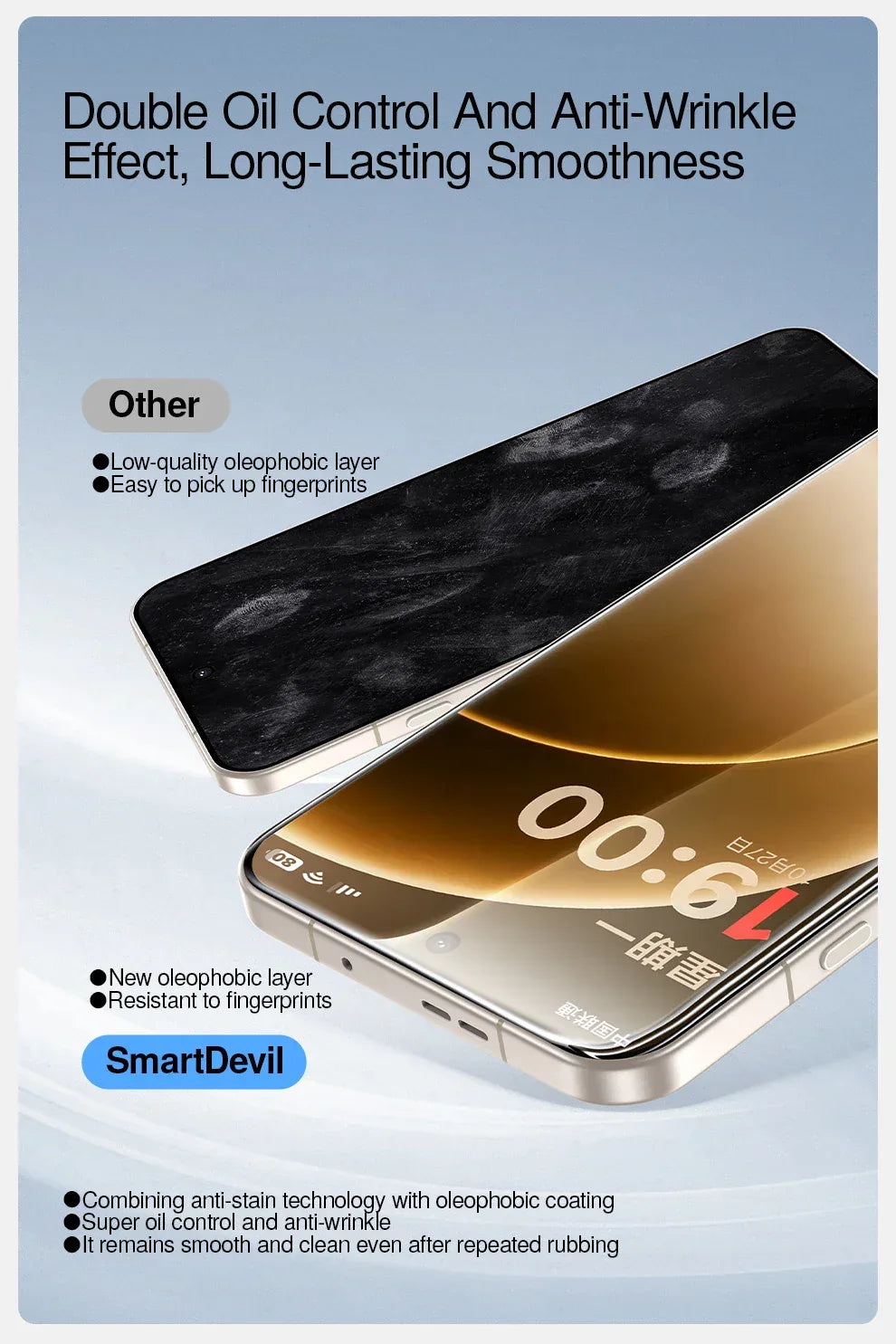 OnePlus Ace 6 Screen Protector Tempered Glass Anti-Scratch Film Tidesmit