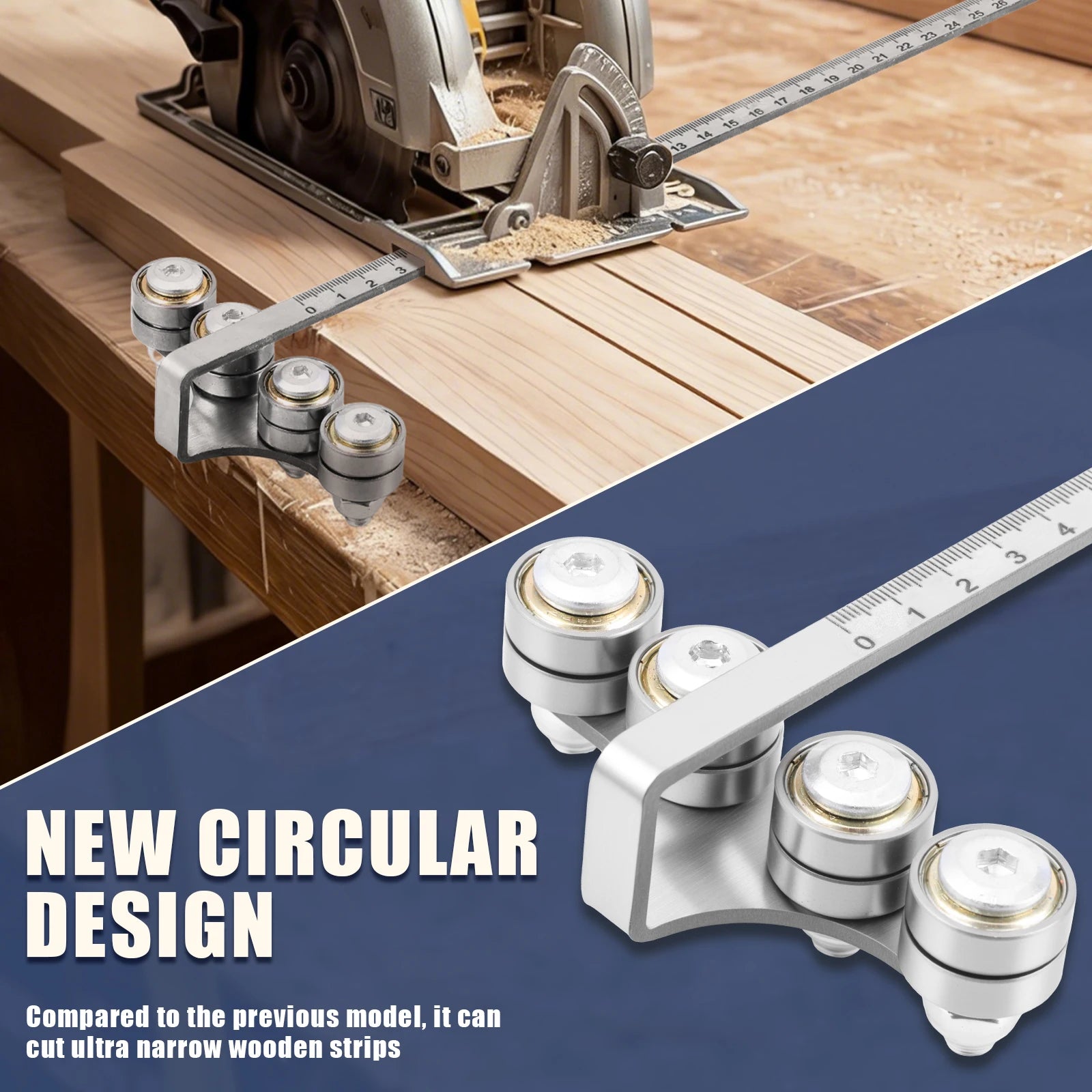 NEW Upgraded Circular Saw Guide Rail Positioning Calipers Stainless Steel Adjustable Precision Cutting Guide  for WoodworkingDIY