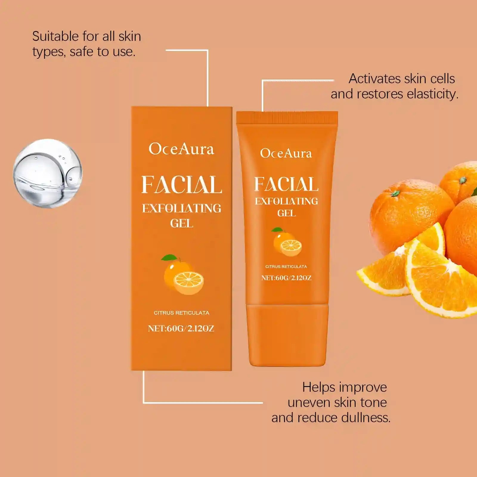 Orange Exfoliating Gel for Dark Spots and Smooth Skin - Tidesmit Scrubs Treatments Tidesmit