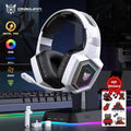 Wireless Gaming Headset for PS5 & PC with Noise Cancelling Mic - White White And Sticker Tidesmit
