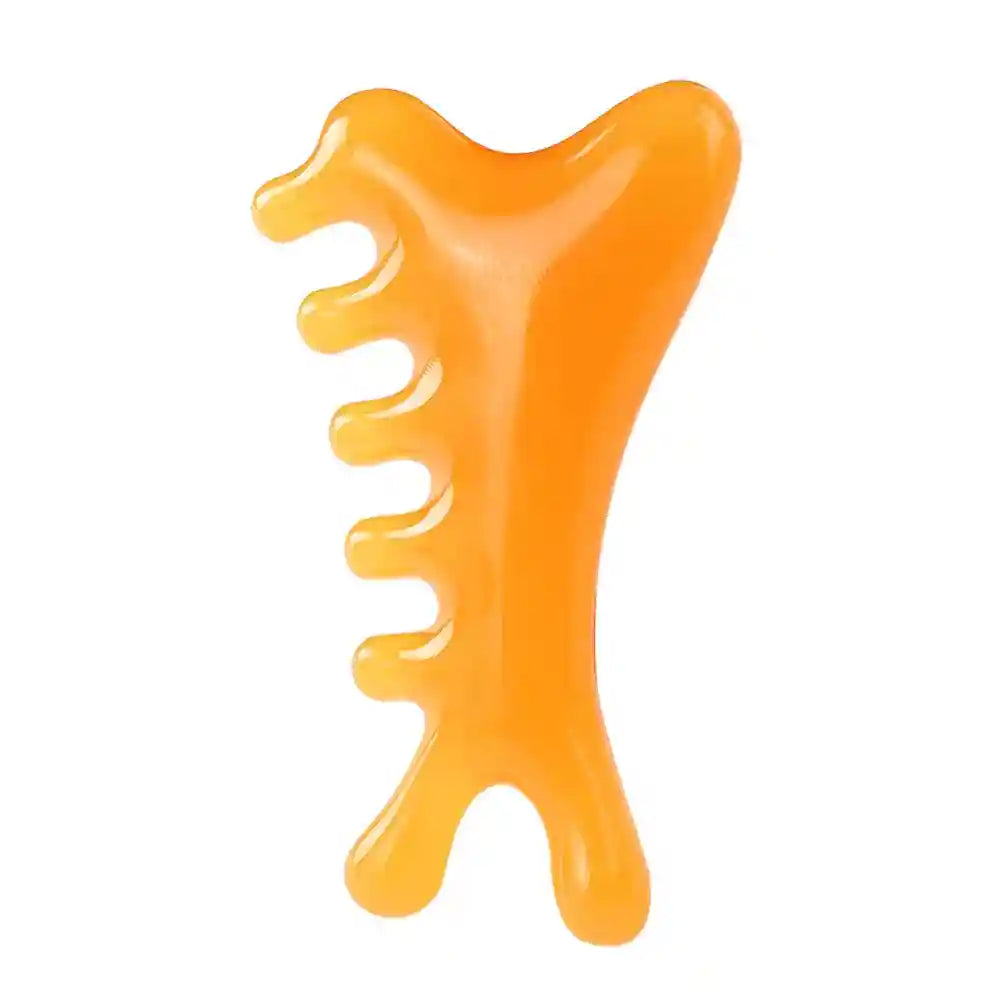 Gua Sha Facial Massage Tool - Natural Beeswax Eye Massager Eye Massage Instrument Yellow-E Tidesmit