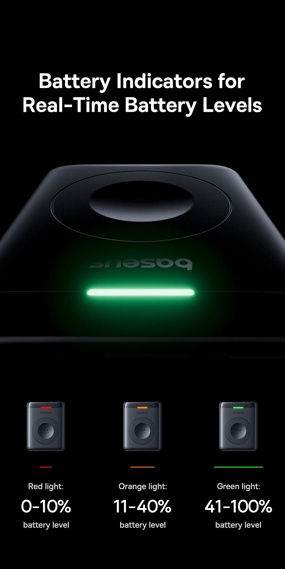 Baseus 5W Magnetic Wireless Charger For Apple Watch USB-C Built-in Cable For Apple Watch S1-S10 SE SE2 Ultra2