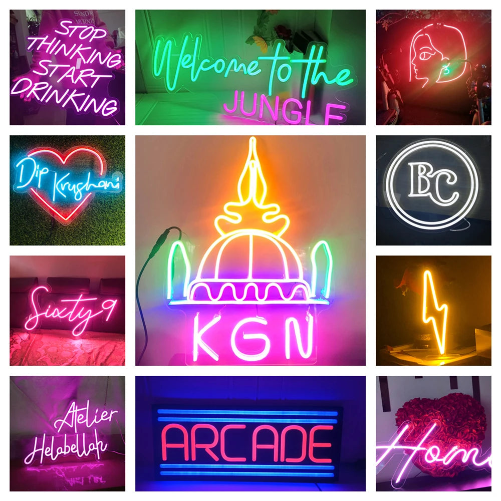 LED Neon Number Sign for Weddings | Customizable Event Lighting 76-100cm Tidesmit