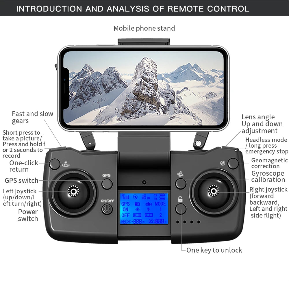 4K GPS Drone with Obstacle Avoidance and FPV Camera | Tidesmit Tidesmit