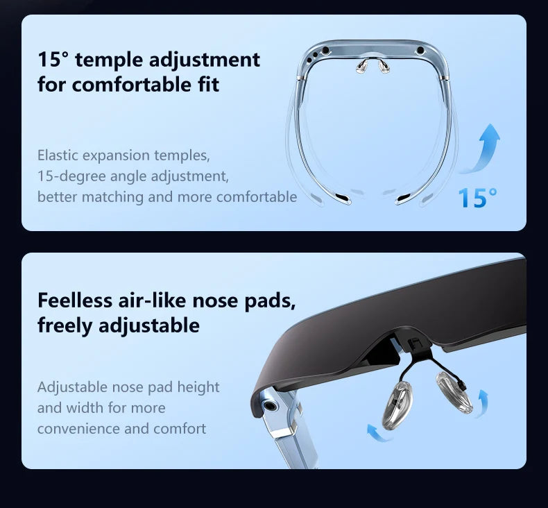 Android 3D VR Smart Glasses - Portable HD Private Cinema with Spatial Audio Tidesmit