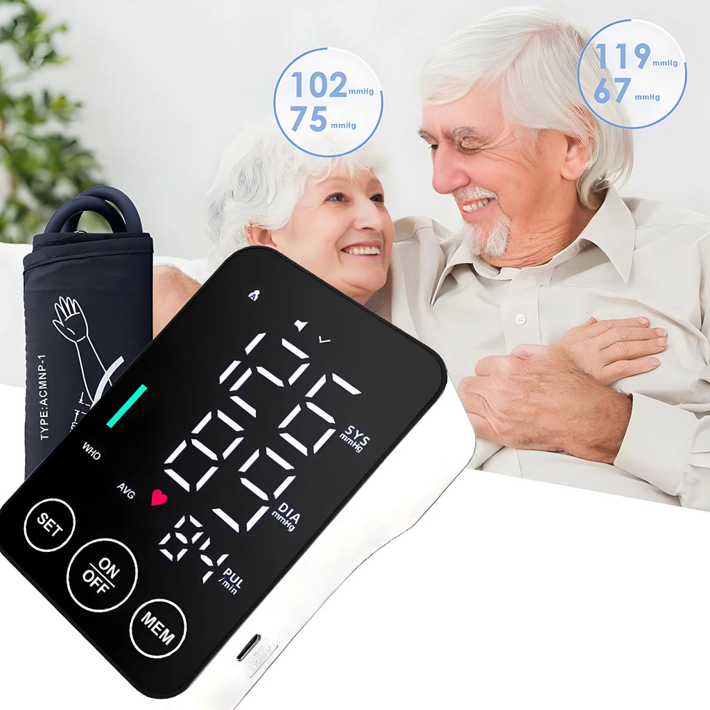 Blood Pressure Monitor Upper Arm Automatic Tonometer Digital Blood Pressure Meter BP Medical Sphygmomanometer Pulse BP monitor