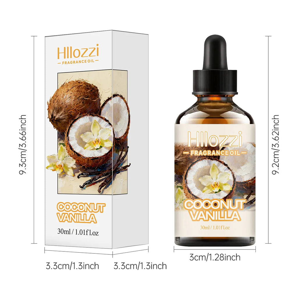COCONUT VANILLA FRAGRANCE OIL: For aromatherapy, diffusing, fargrance and candle Scented Candle.