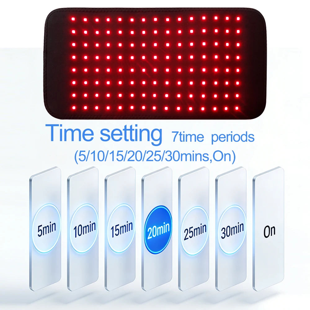 3 in 1 LED Infrared Light Therapy Body Pad Wearable Wrap for Back Shoulder Waist 660&850 nm Infrared Light Weight Loss Device