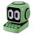 Portable Bluetooth Speaker with LED Alarm Clock and Wireless Charger green Tidesmit