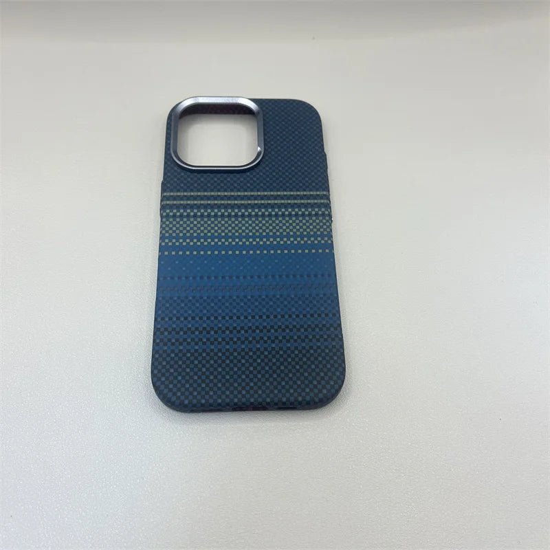 iPhone 16 Pro Max MagSafe Case | Carbon Fiber Shock-Absorbing Cover Blue1 Tidesmit