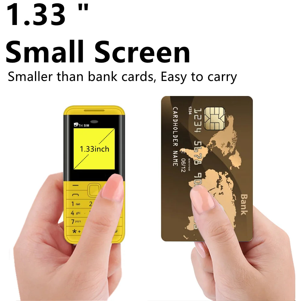 SERVO BM5310 Small Cell Phone 3 SIM Card 1.3" Screen Mini Mobile Phones Auto Call recorder Bluetooth dial Speed dial Cellphones