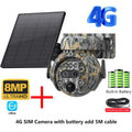 INQMEGA 8MP Solar Powered Camera 4K 4G / WIFI Solar Camera Solar Panel  Security PIR Human Detection Cam in Forest