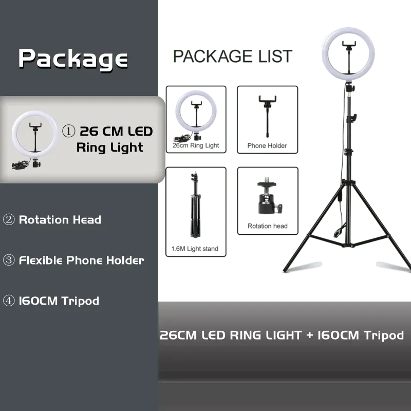 LED Ring Light with Tripod Stand - Professional Content Creation Lighting Tidesmit