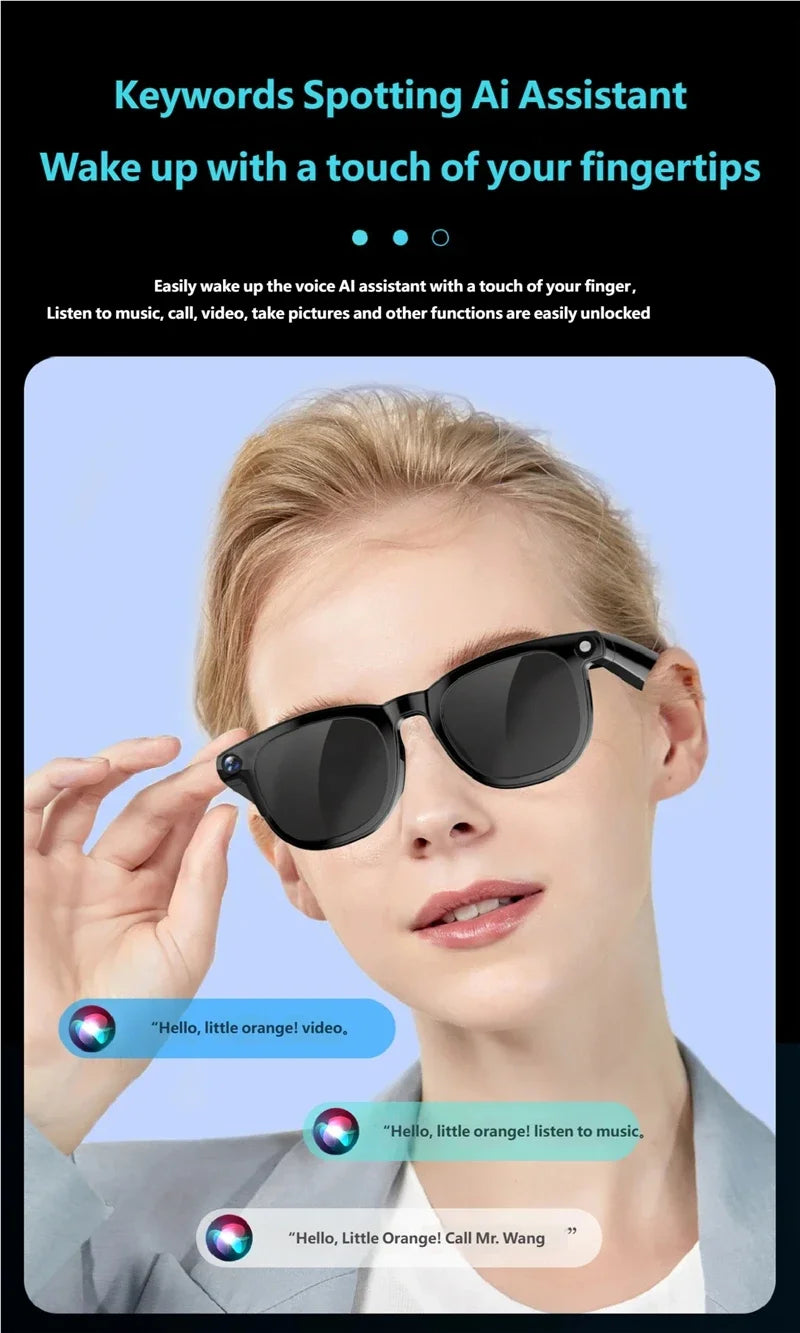 Smart Glasses with AI Voice Translation & Video Recording - Tidesmit Tidesmit