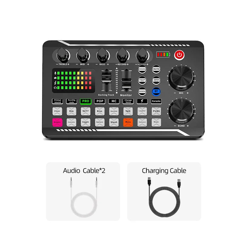 Sound Card Mixer Kit for Live Streaming and Studio Recording Single Sound Card Tidesmit