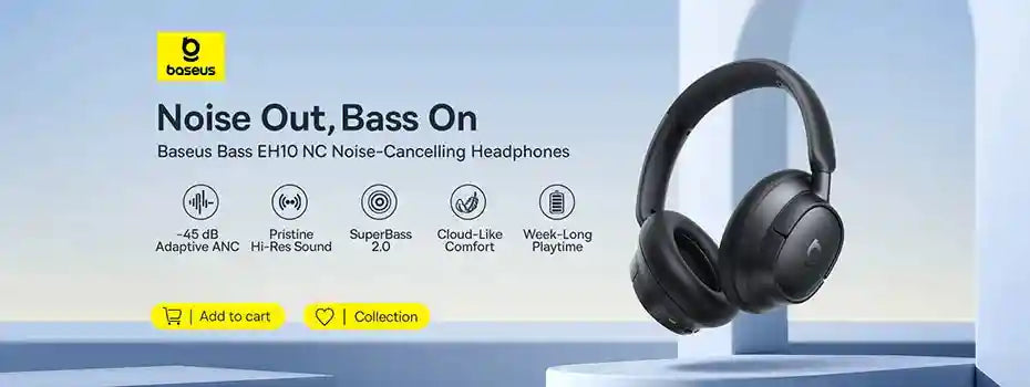 Wireless Over-Ear Headphones with 70H Playtime and Spatial Audio - Gray Tidesmit