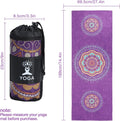 MoKo Yoga Towel Non Slip Hot Yoga Mat Yoga Blanket Printing Pattern Quick Dry with Corner Pocket for Bikram Pilates Gym Workout