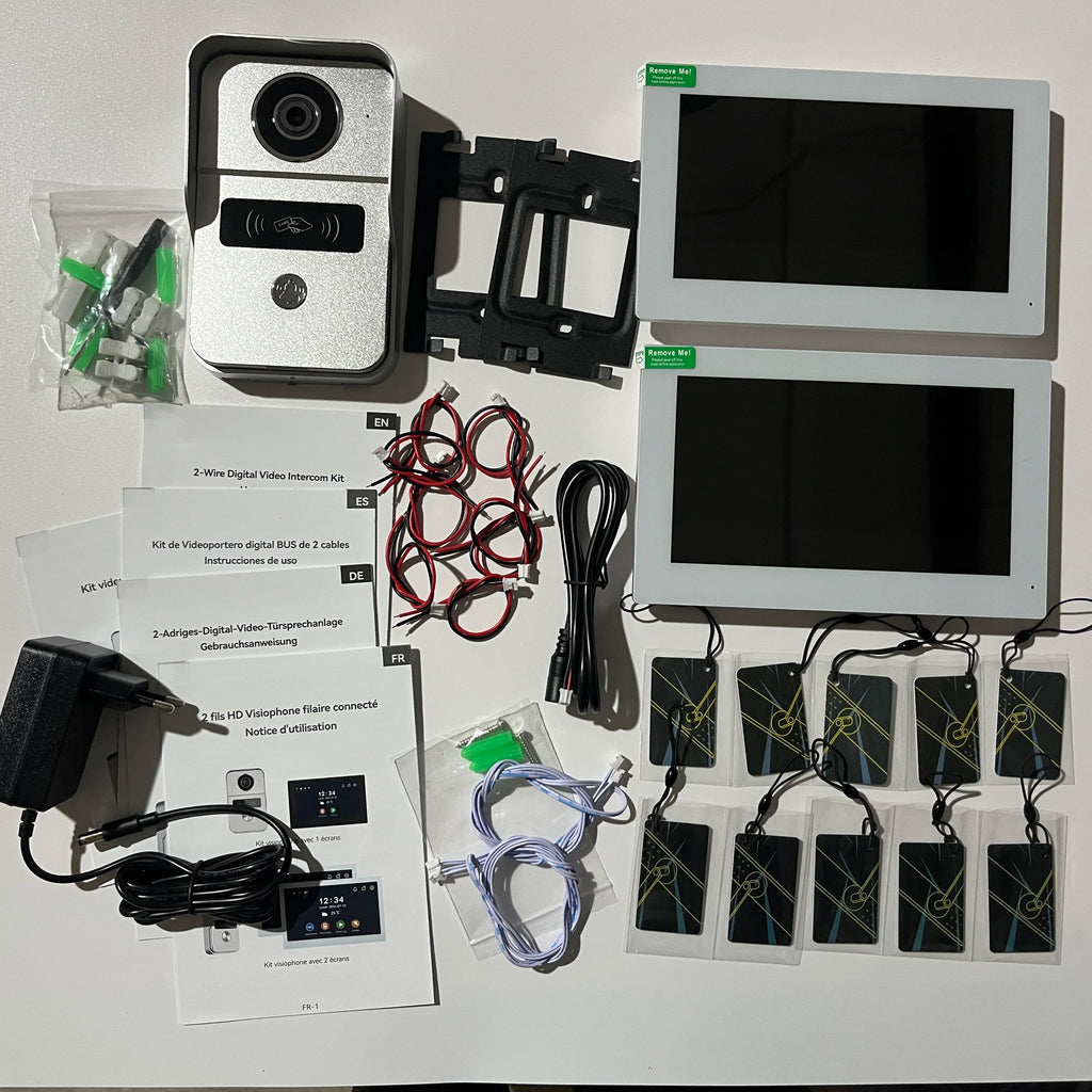7 Inch Tuya Smart Wifi Video Entry Phone Intercom System 1080P 2 Wire Home Video Doorphone Doorbell RFID Card Unlock Apartment