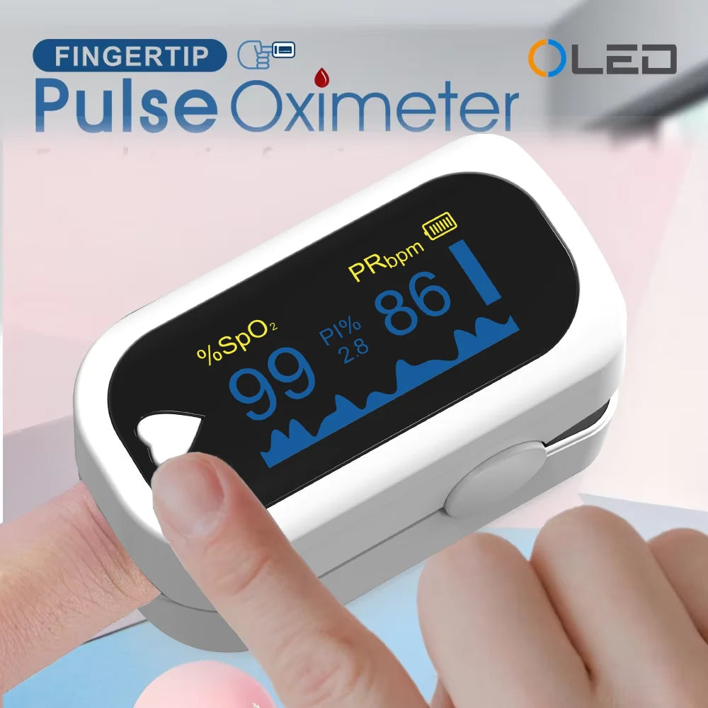 HUBLIZER Finger Pulse Oximeter Blood Oxygen Saturation Meter Heart Rate Monitor Child Pulse Oxiometer OLED Oximetro De Dedo