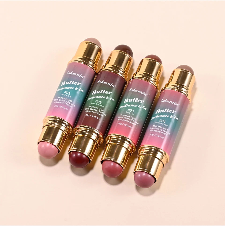 Tidesmit Double-Headed Bronzer Blush Stick for cheeks and contouring in multiuse butter glow shade detail view