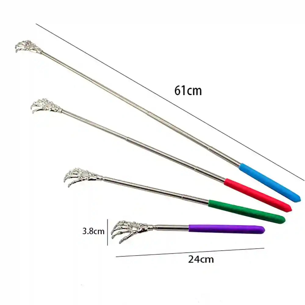 Portable Telescopic Back Scratcher - Stainless Steel Extendable Tool Back Massage Instrument Tidesmit