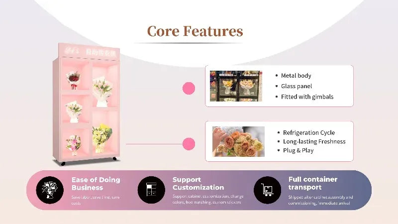 Tidesmit Smart Flower Vending Machine 100V-240V EU Plug 5-8 Bouquets
