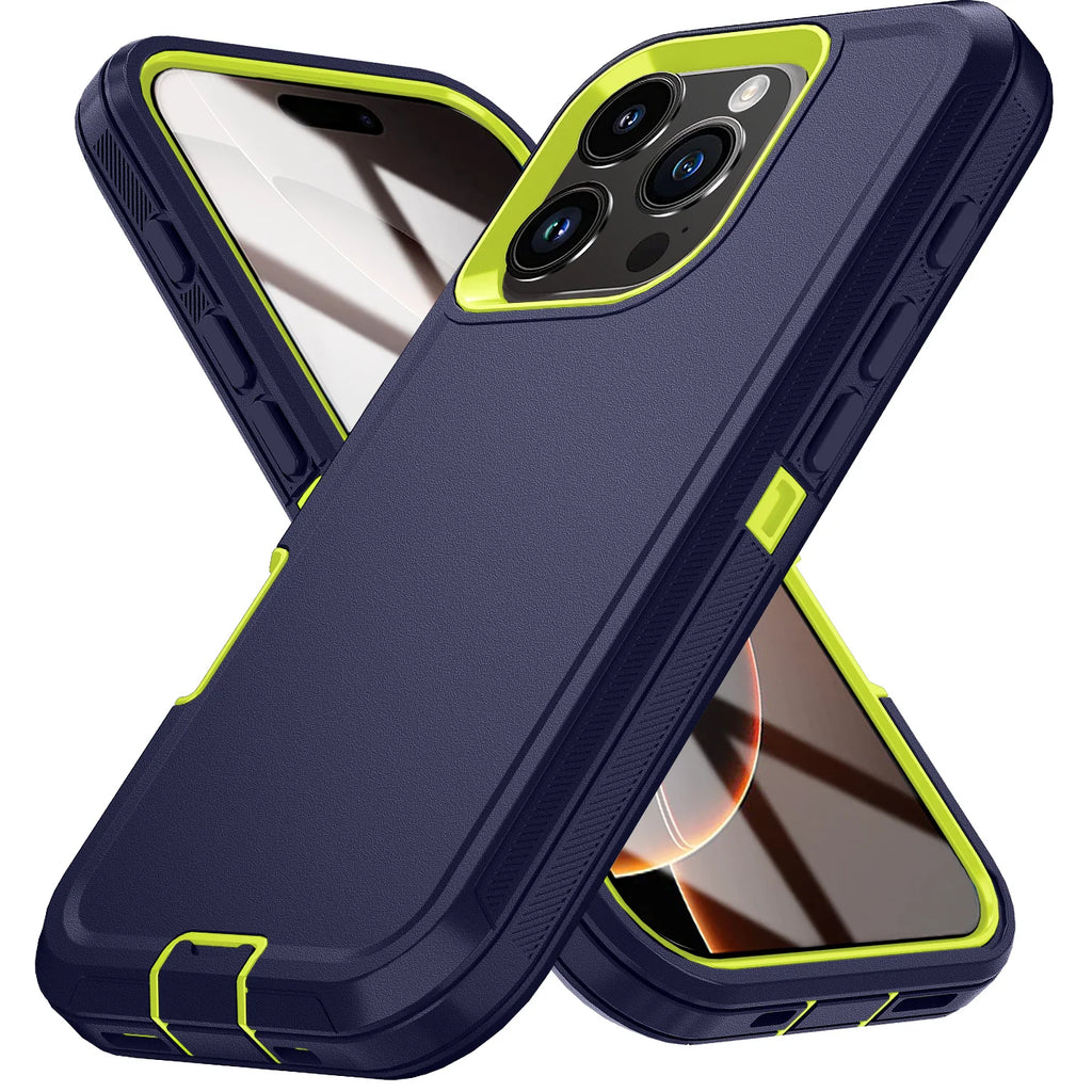 iPhone 17 Pro Max Shockproof Case with Integrated Kickstand - Tidesmit Dark Purple-Green Tidesmit