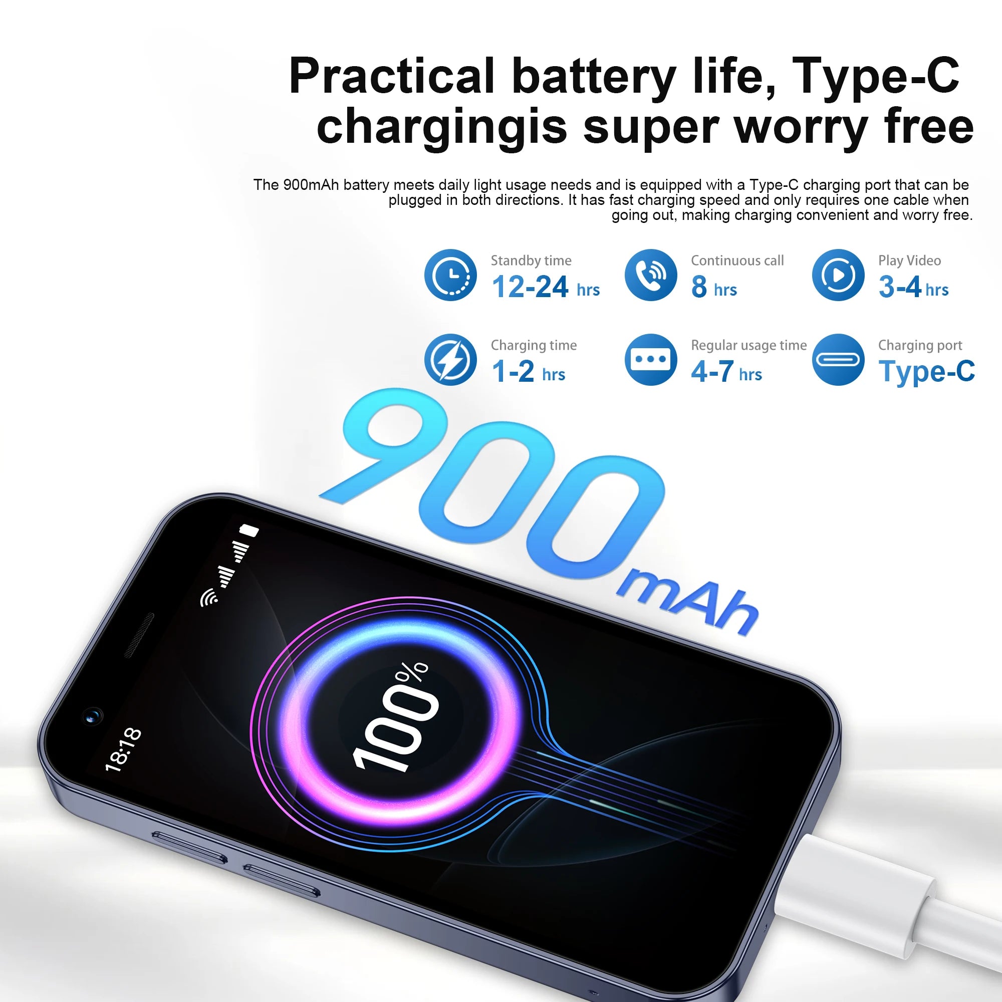 SERVO 18SE mini Smartphone 3.0inch HD Display 3G WCDMA 2GB+16GB GPS Android Small Portable Cellphone Dual SIM Standby Play Store