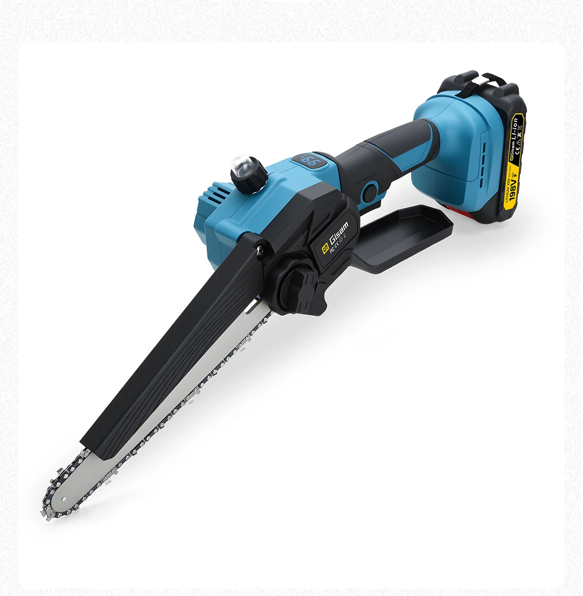 Gisam 8 Inch Brushless Electric Chainsaw Cordless Portable Electric Saw Woodworking Power Tool For makita 18v battery pins