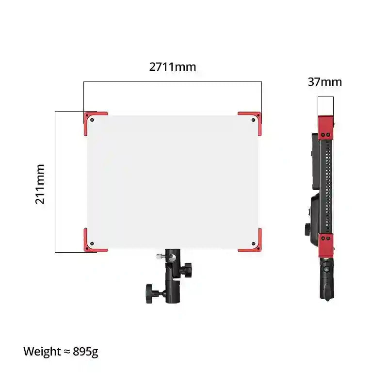 60W LED Video Light Panel | Adjustable Color Temperature Studio Kit Tidesmit
