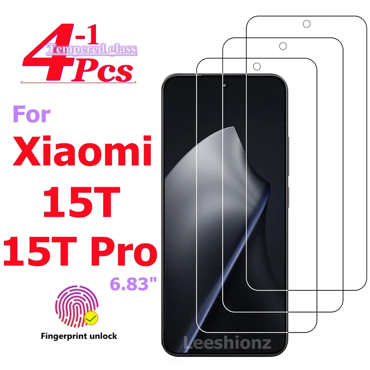 Xiaomi 15T Pro Tempered Glass Screen Protector - 9H Anti-Scratch Film Tidesmit