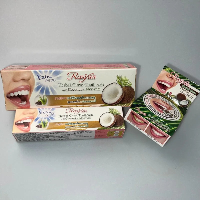 Tidesmit Rasyan herbal toothpaste and tooth powder set with clove and coconut oil for effective teeth whitening