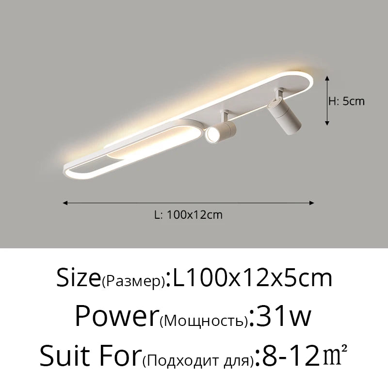 Simple Led Ceiling Lights With Spotlight Modern Bedroom Study Room Black White Gold Ceiling Lamp Home Indoor Decor Lighting Lamp