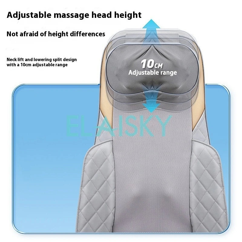 Heated Lumbar Electric Massager - Deep Tissue Relief - Gray & Blue Back Massage Instrument Tidesmit