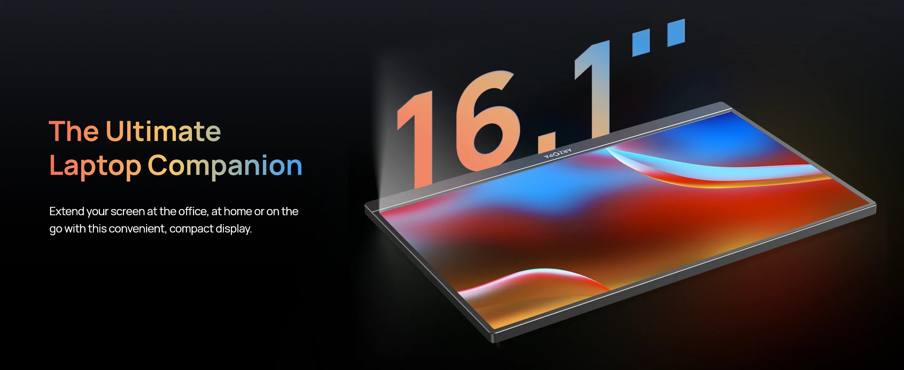 ARZOPA 16.1'' 100% sRGB 1080P FHD Portable Monitor IPS Screen Second Monitor External display Z1C