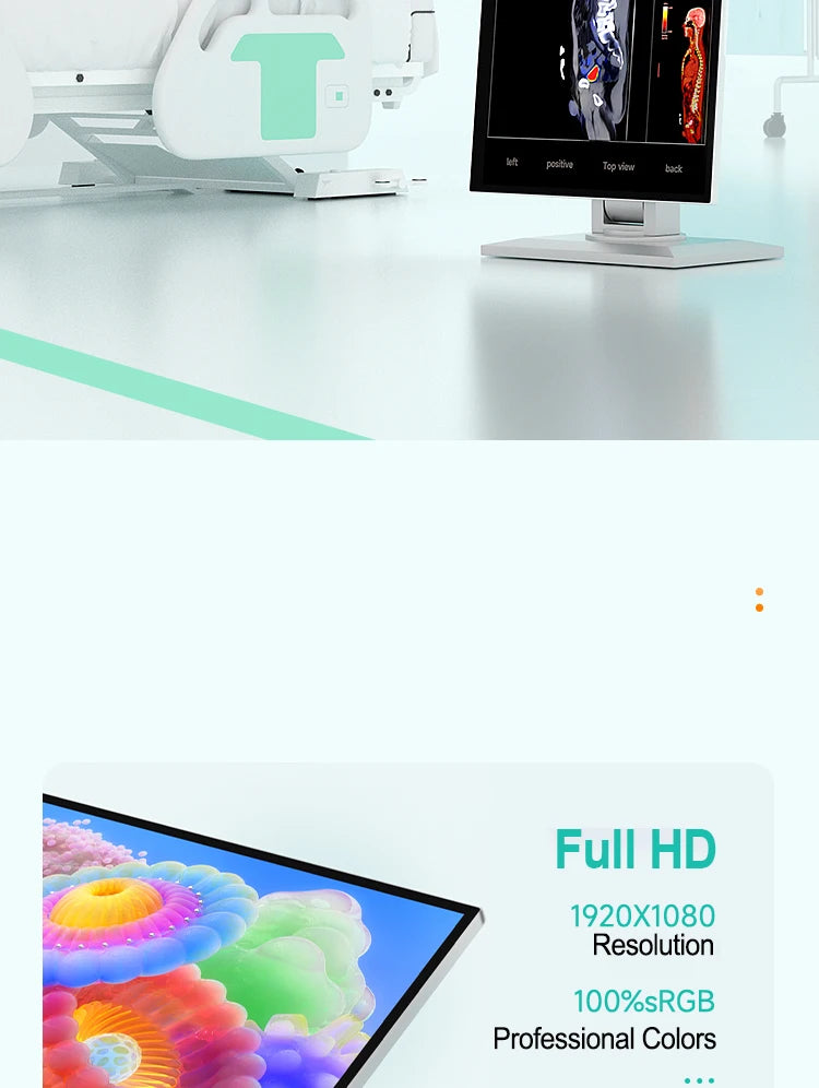 18.5'' 1080p 400nits VESA Mount Medical Grade Portable Monitor Touch Screen for Medical Equipment Fetal Detector Metal Frame