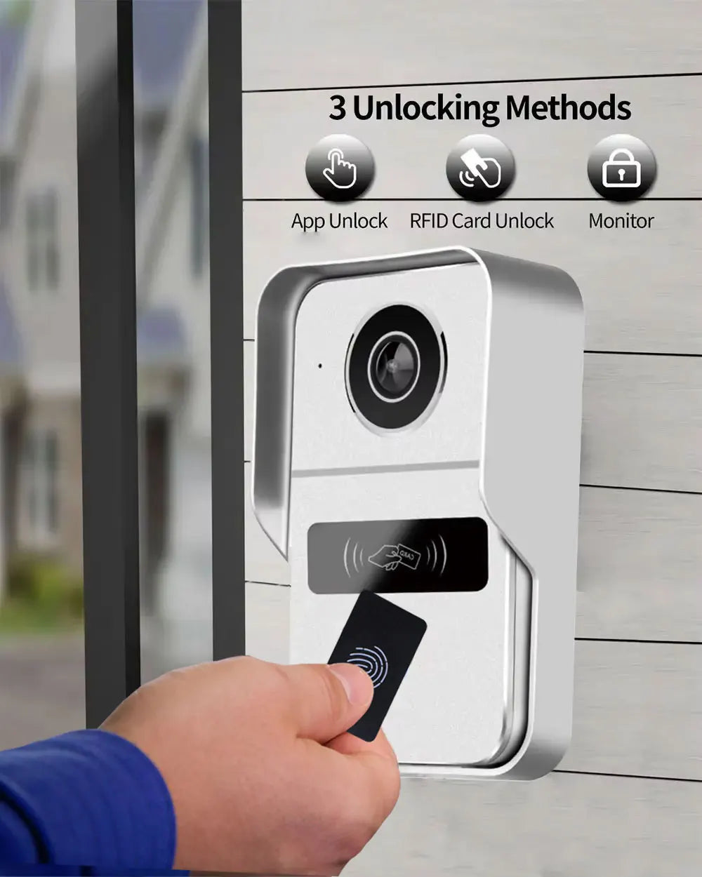 Home Smart Wireless WiFi Video Intercom Doorbell 2 10 inch Screen 1080P 2 Wires Video Doorphone System with Electric Strike Lock