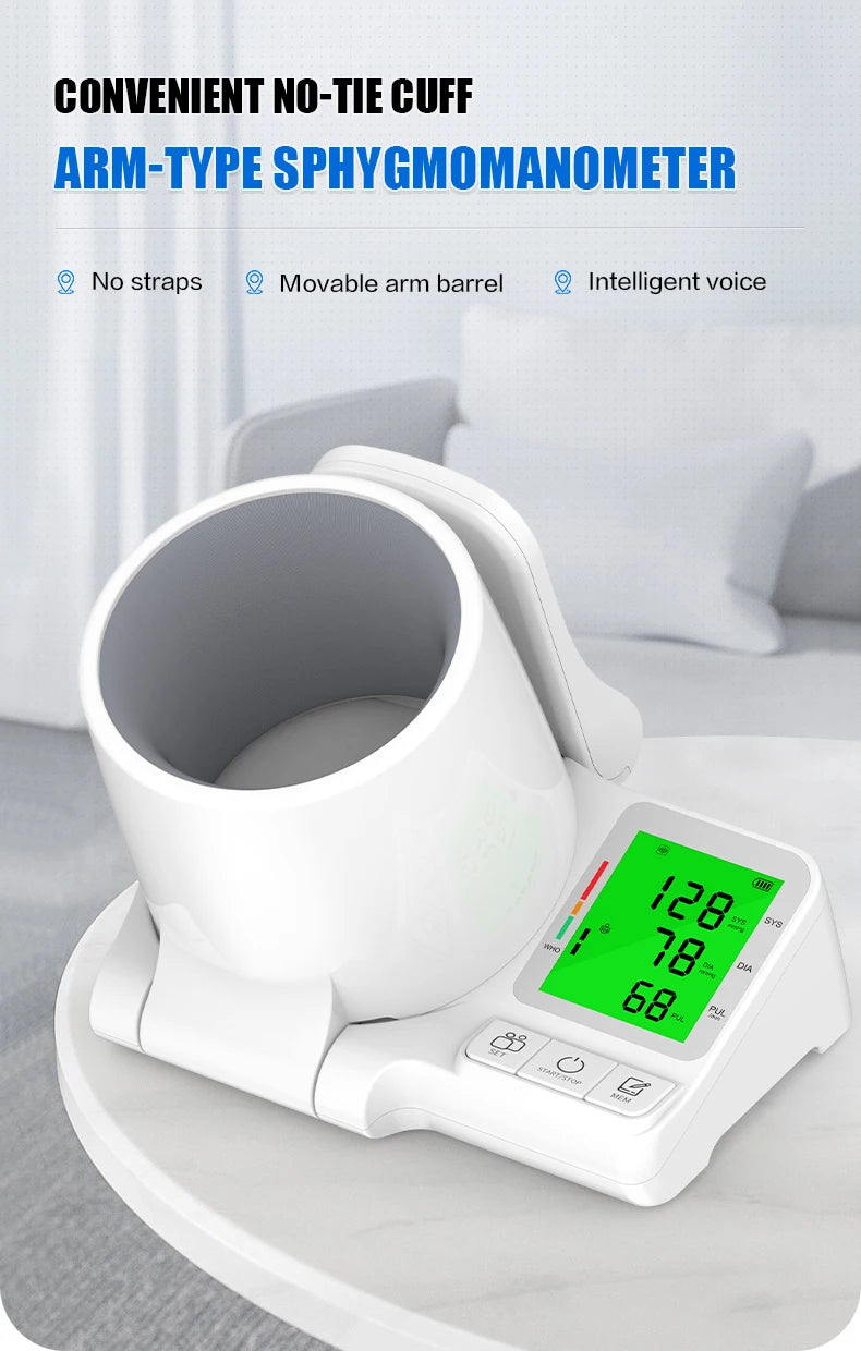 AiQUE Clinic Blood Pressure Monitor Automatic Tunnel Tonometer Digital Upper Arm Sphygmomanometer Tensiometer BP Machine Pulse