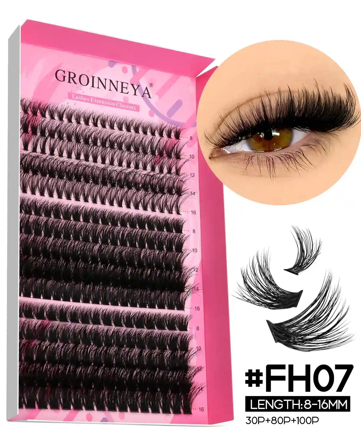 DIY Lash Extension Kit with Bond and Seal - Pro Cluster Set Lip Care Tidesmit