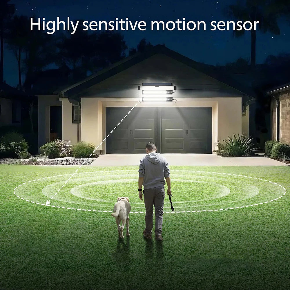316 LED Solar Lamp Motion Sensor Outdoor Camping Wall Light Waterproof 3 Modes Solar Powered Security Light Garden Fence Garden