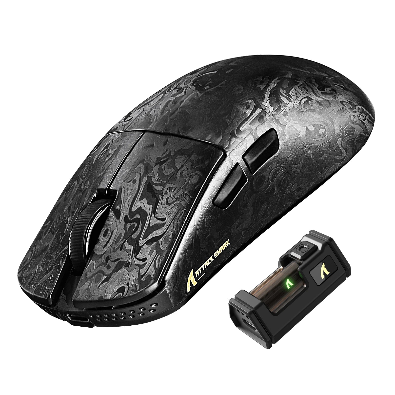 ATTACK SHARK R11 Ultra 8K Carbon Fiber Wireless Gaming Mouse,PAW3950MAX 42K DPI Sensor,49g Superlight Ergonomic Computer Mice