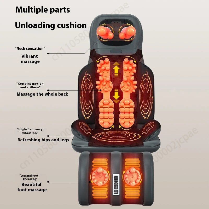Electric Massage Cushion with Heat Therapy - Cherry Deep Tissue Kneading Massage Cushion Tidesmit