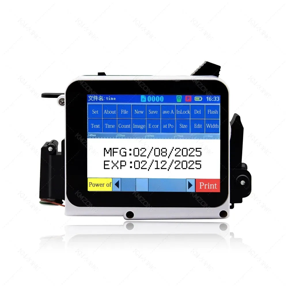 12.7mm Portable Mini Handheld Inkjet Printer for QR Barcode Batch Date Number Logo Expiry Date Coding Machine 28 Languages