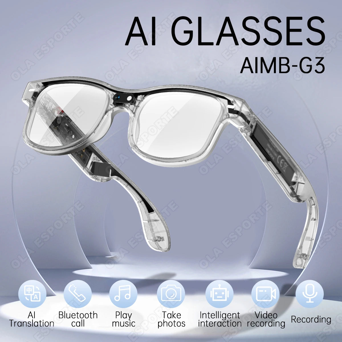 Smart Glasses with AI Voice Translation & Integrated Camera | Tidesmit Wh-Wh Tidesmit