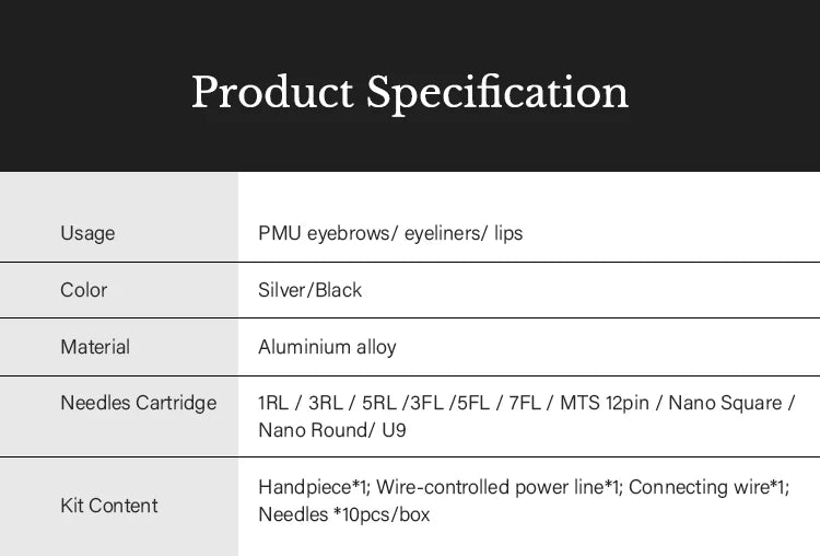 Professional PMU Machine for Eyebrows and Lips | Tidesmit Pen Permanent Makeup Machines Tidesmit