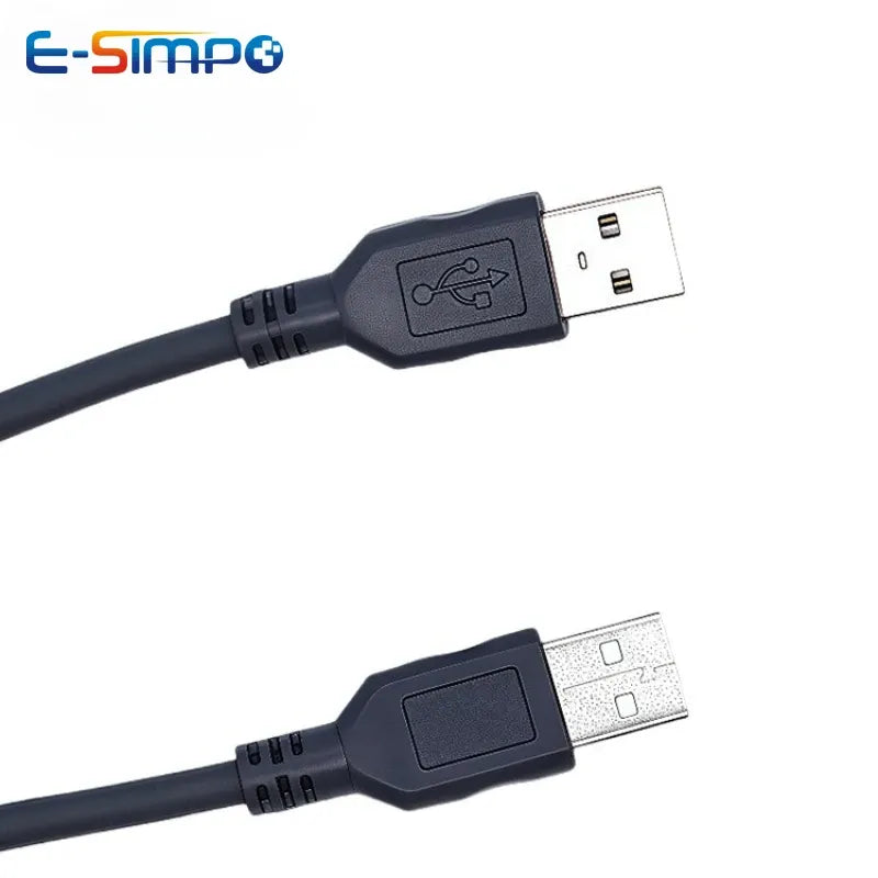 Barcode scanner USB-A to RJ45 cable with molded connectors and metal USB contacts