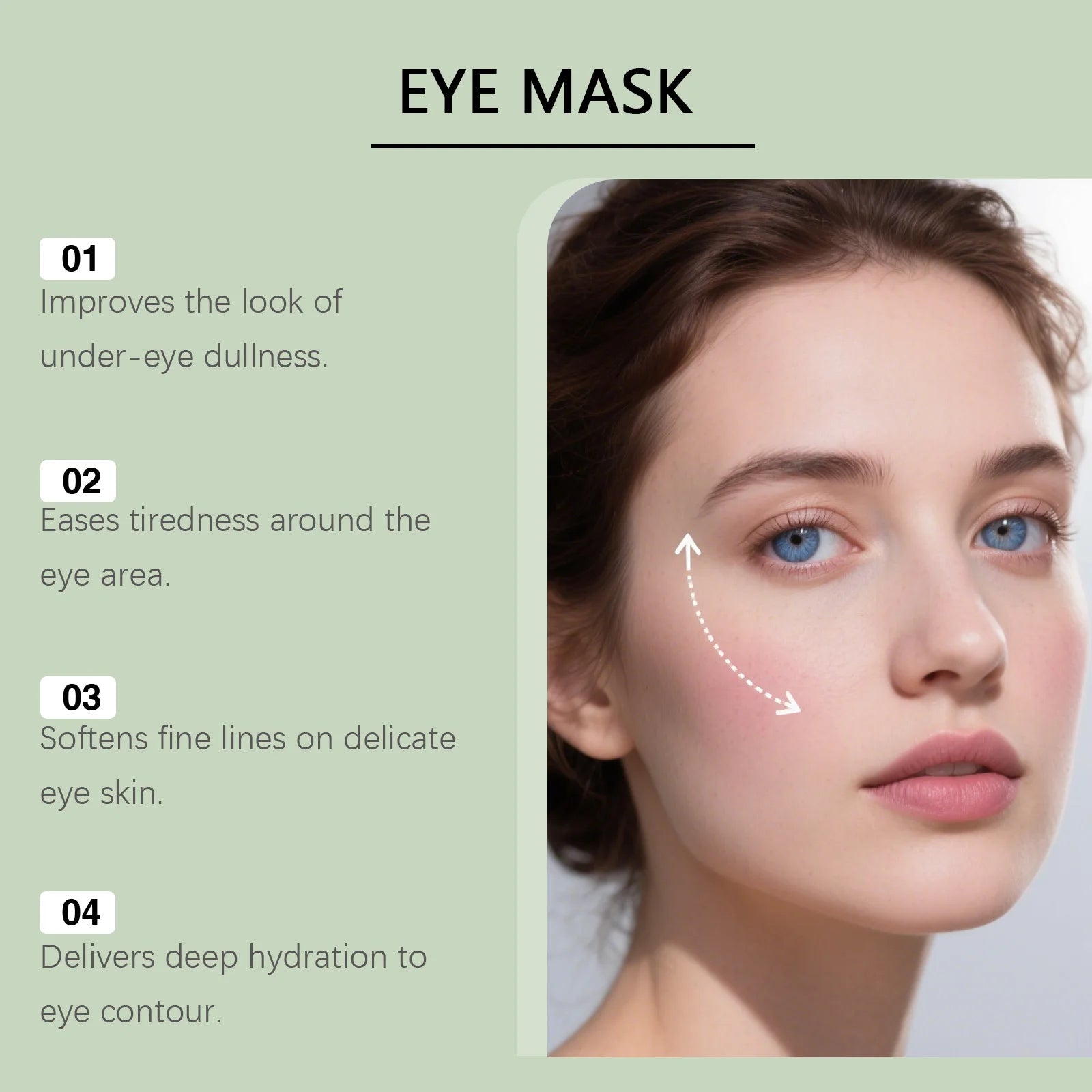 Hyaluronic Acid Eye Mask Anti Dark Circles Remove Eye Bags Improves Dullness Moisturizing Hydrating Eye Patches