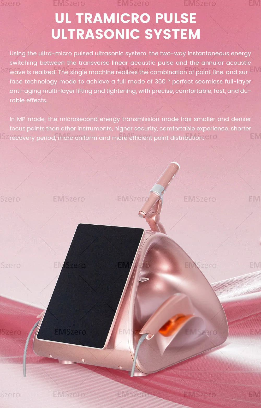 12D HIFU Machine for Skin Tightening and Slimming with 10 Cartridges Back Massage Instrument Tidesmit