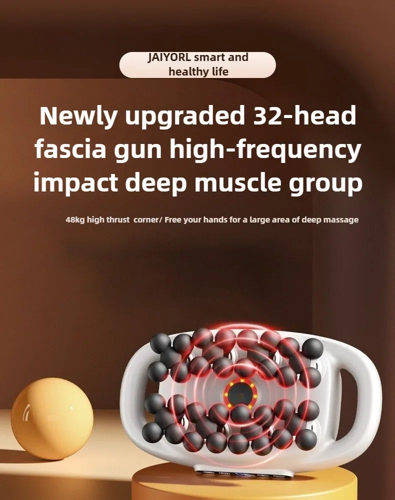 Fascia Gun Deep Tissue Muscle Massager - 32 Intensity Levels (Grey) Fascia Gun Tidesmit
